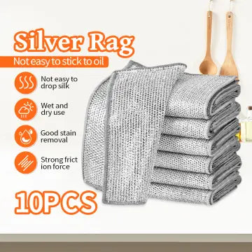 Magic Cleaning Cloth Thickened Double -sided Wire Rags Kitchen Dish Pot Wash dishing Cloths Towel Clean Tools