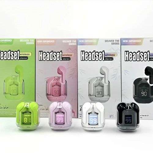 Air31 Earbuds Wireless Crystal Transparent Bluetooth 5.3 Air 31 Ear buds Wireless Headset